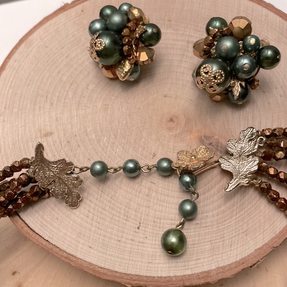 VTG- Vendome- Demi-Parure Fall Moods Necklace & Earring Set- Circa 1950s - Picture 9 of 16